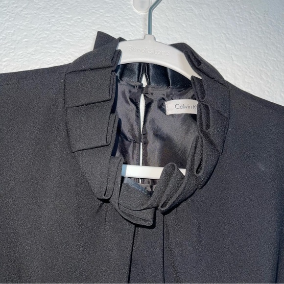 CALVIN KLEIN Black Dress sleeveless high neckline and button back - Picture 16 of 16